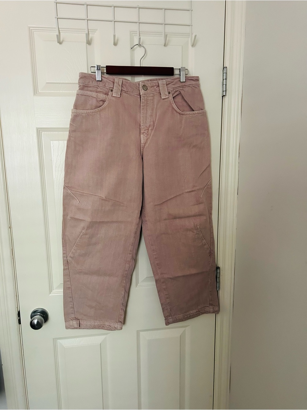 Pink Barrel Leg Jeans
